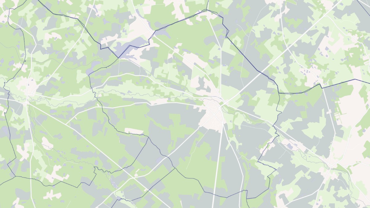 Aperçu cartographique de Argent-sur-Sauldre, centré sur la commune