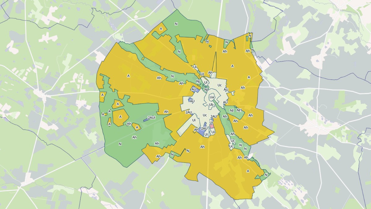 Aperçu cartographique de Aubigny-sur-Nère, centré sur la commune