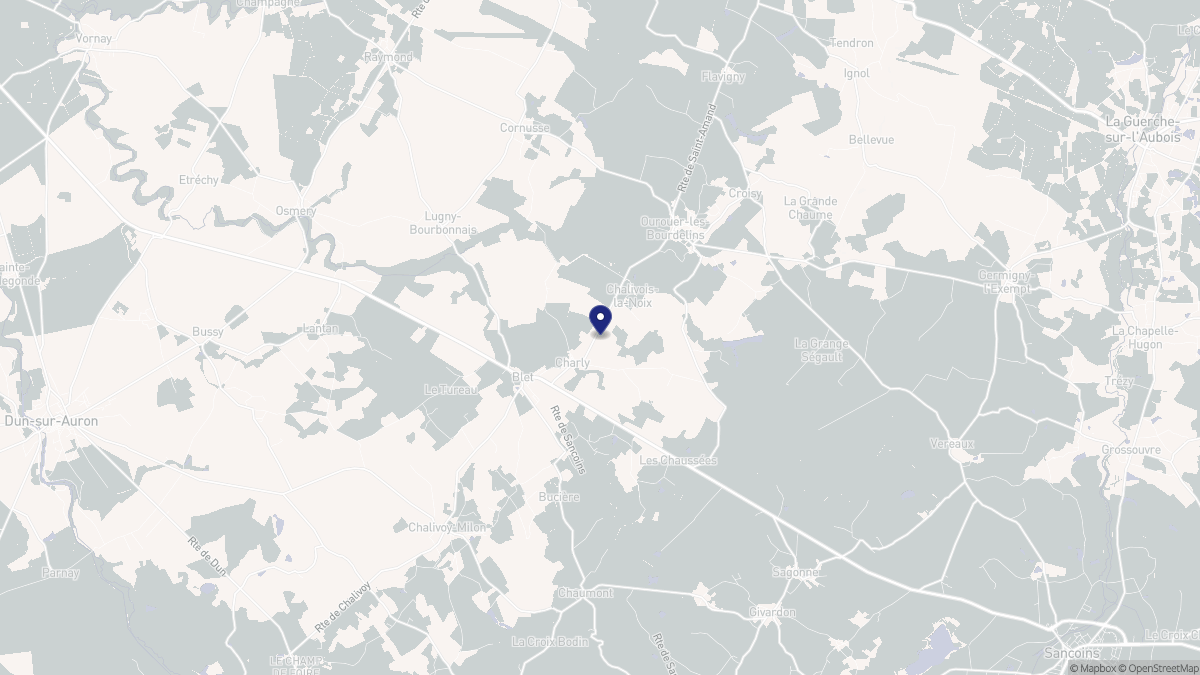 Aperçu cartographique de Charly, centré sur la commune