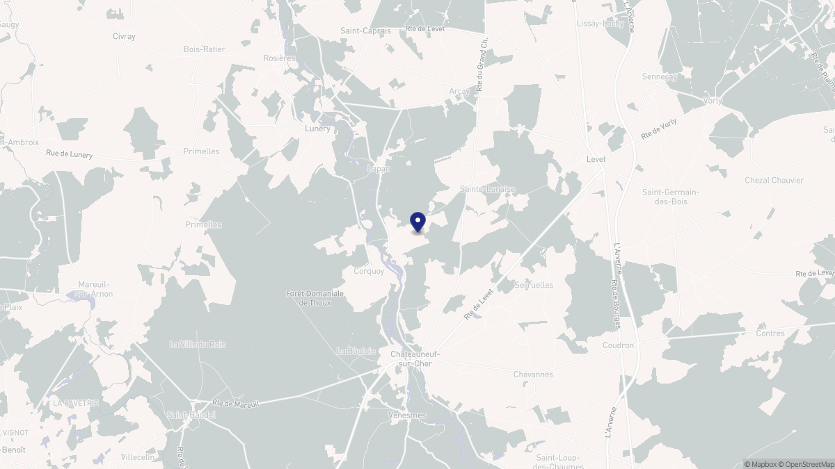 Aperçu cartographique de Corquoy, centré sur la commune