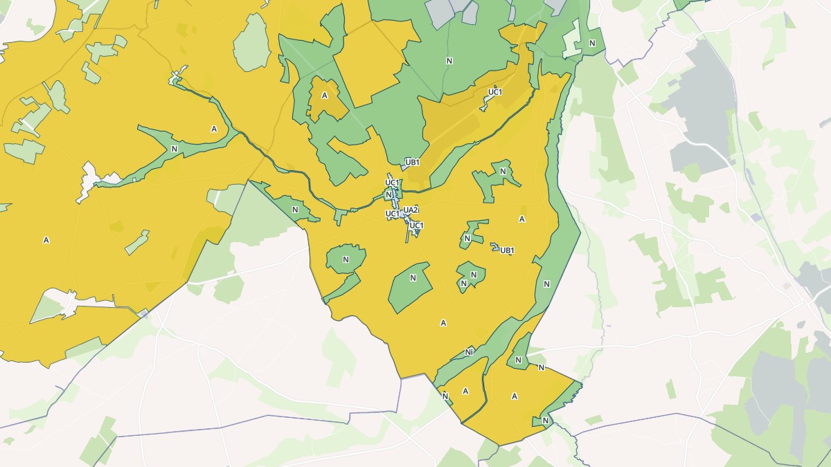 Aperçu cartographique de Feux, centré sur la commune