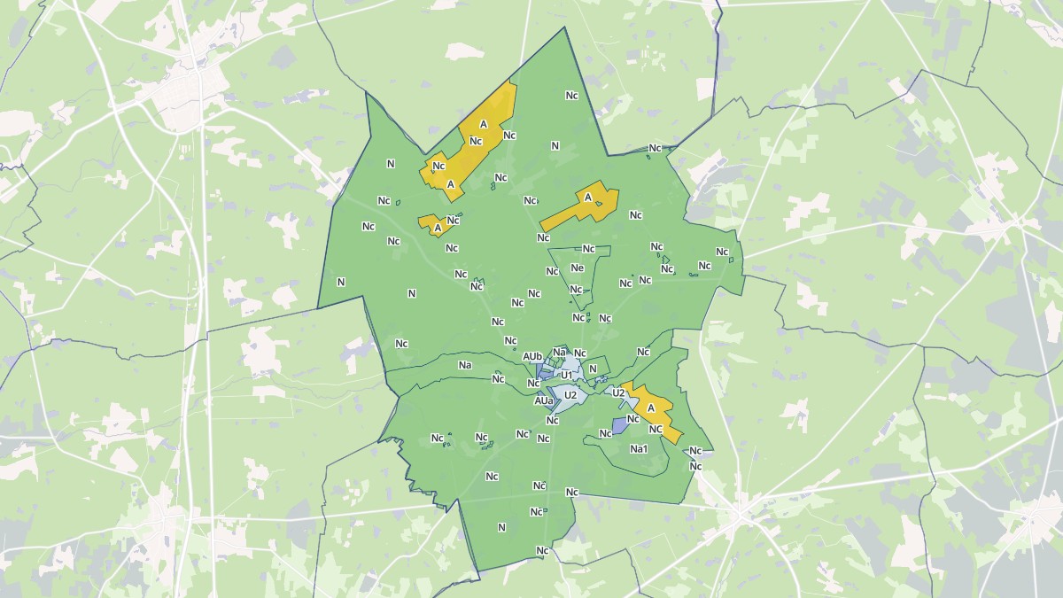 Aperçu cartographique de Nançay, centré sur la commune