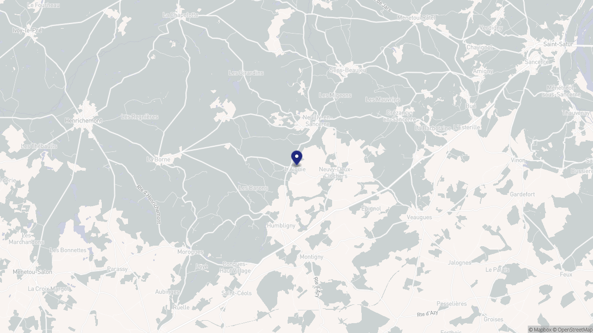 Aperçu cartographique de Neuvy-Deux-Clochers, centré sur la commune