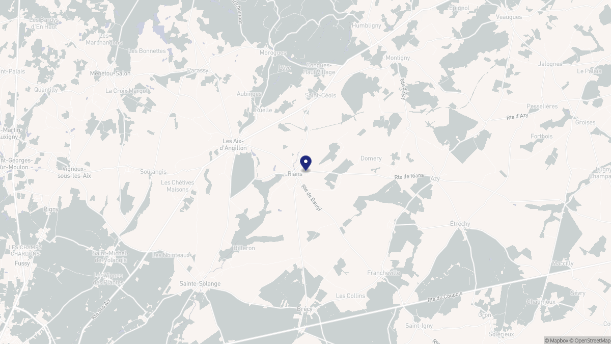 Aperçu cartographique de Rians, centré sur la commune