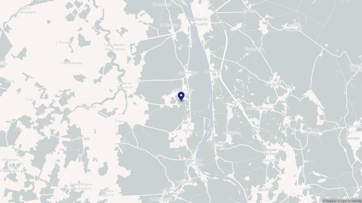 Aperçu cartographique de Saint-Léger-le-Petit, centré sur la commune