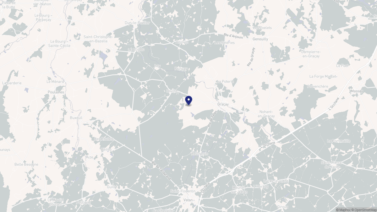 Aperçu cartographique de Saint-Outrille, centré sur la commune