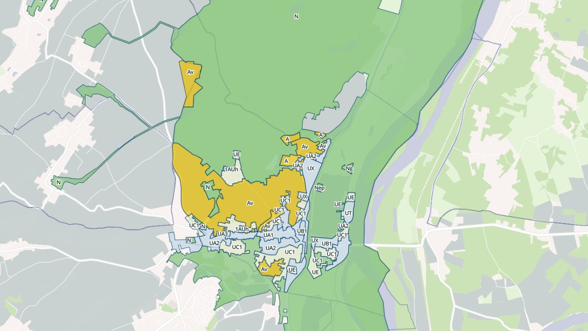 Aperçu cartographique de Saint-Satur, centré sur la commune