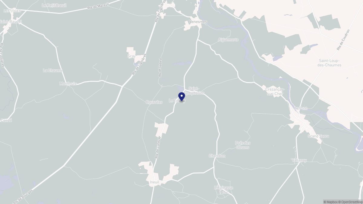 Aperçu cartographique de Saint-Symphorien, centré sur la commune