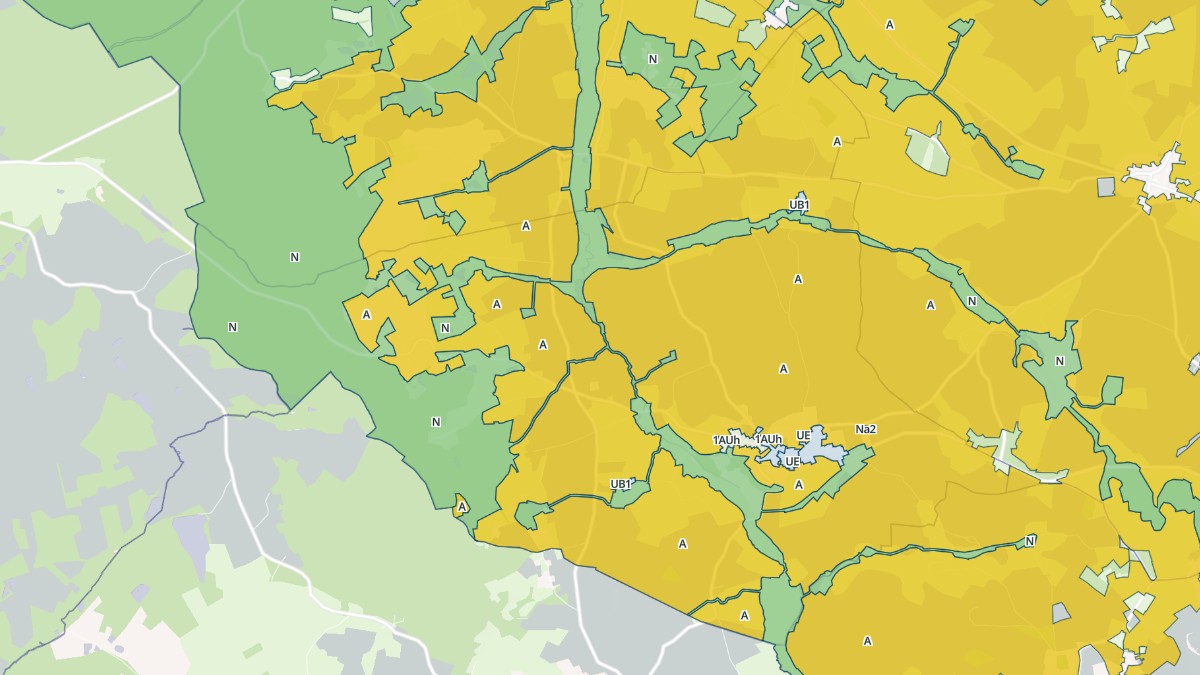 Aperçu cartographique de Sens-Beaujeu, centré sur la commune