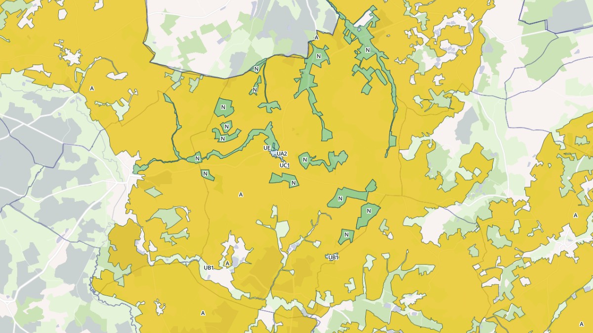 Aperçu cartographique de Sury-ès-Bois, centré sur la commune