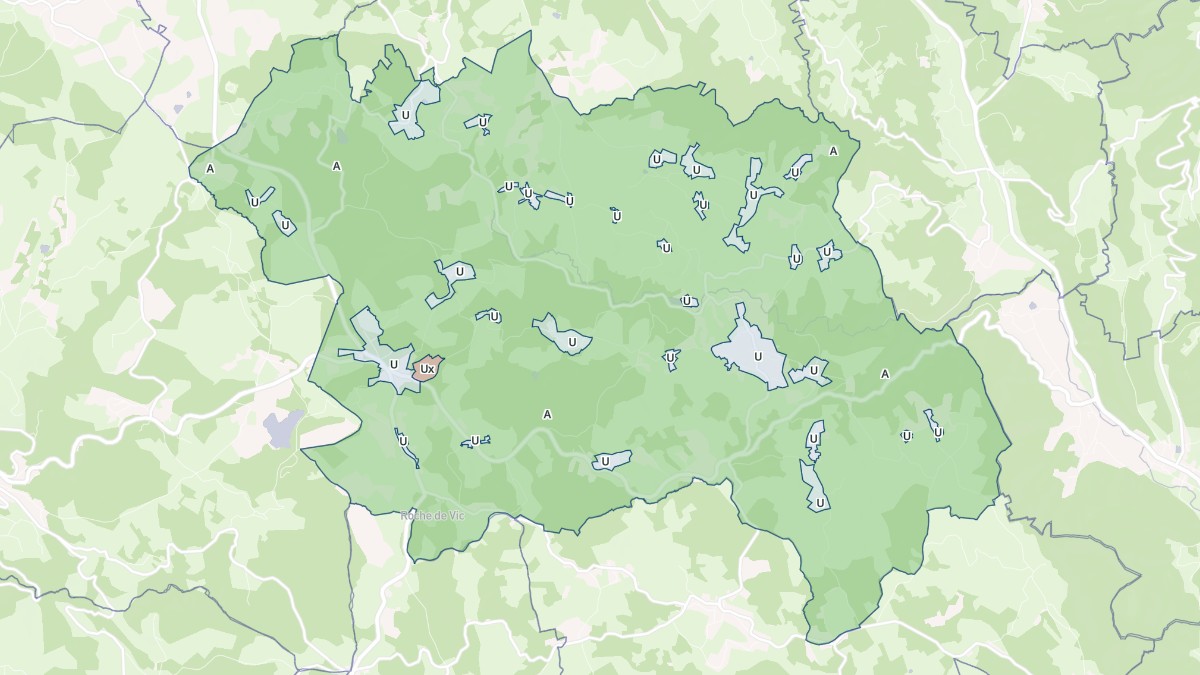 Aperçu cartographique de Albussac, centré sur la commune
