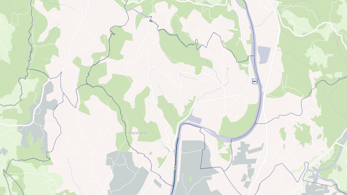 Aperçu cartographique de Astaillac, centré sur la commune