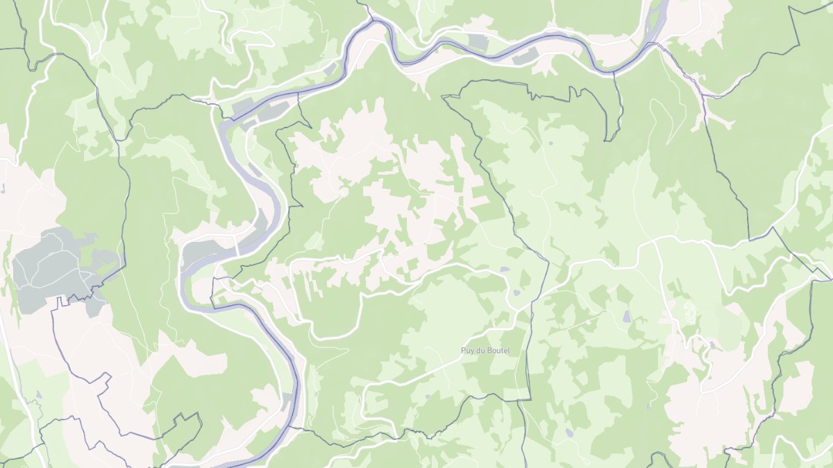 Aperçu cartographique de Bassignac-le-Bas, centré sur la commune