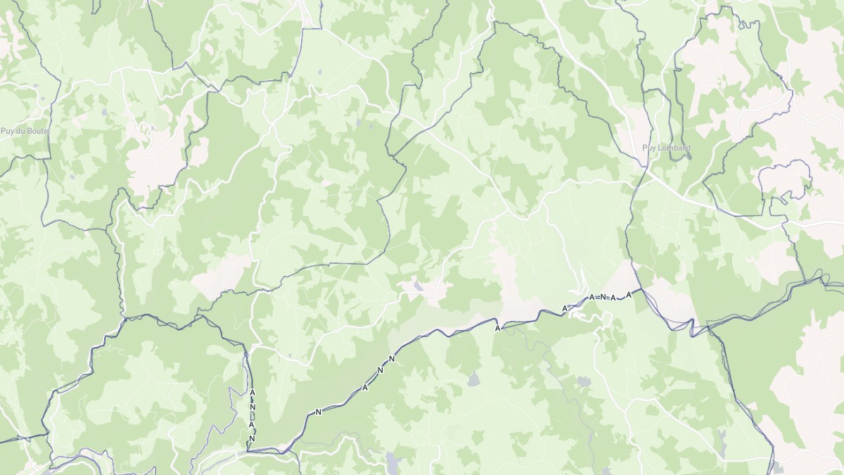 Aperçu cartographique de Camps-Saint-Mathurin-Léobazel, centré sur la commune