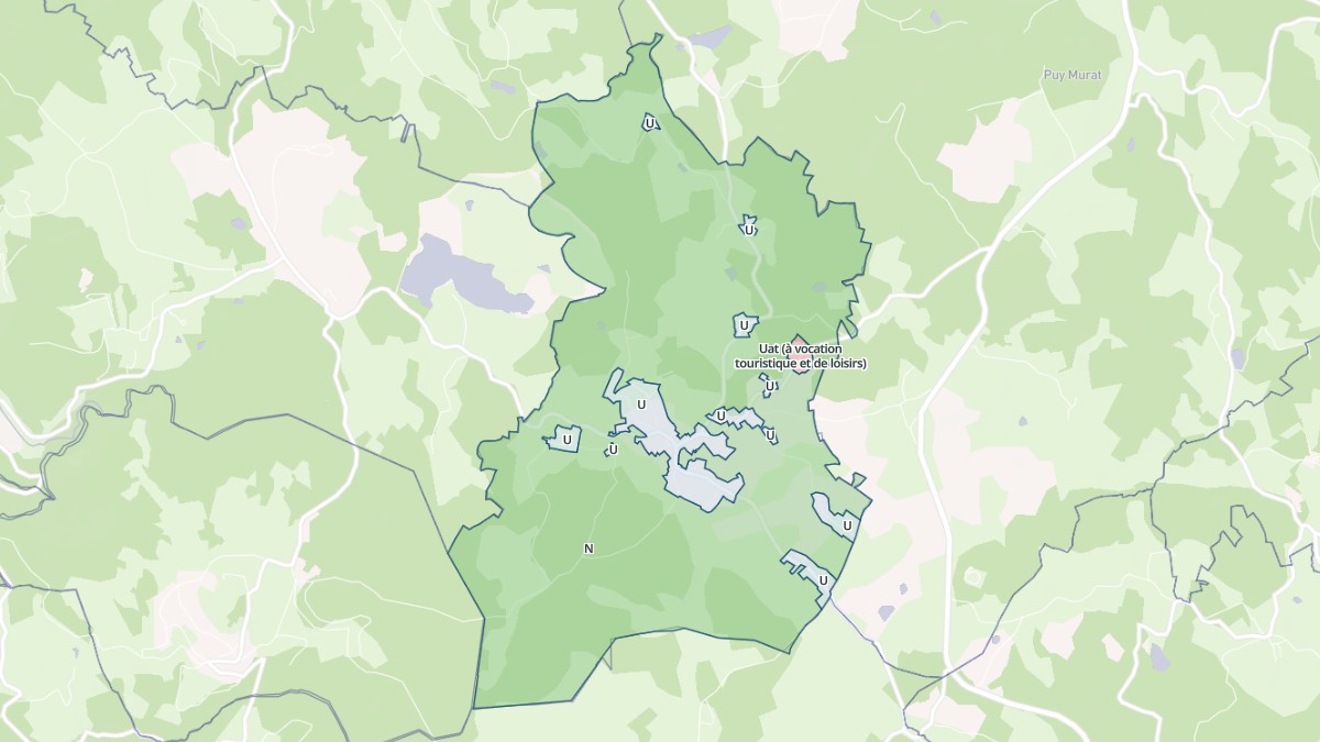 Aperçu cartographique de Le Chastang, centré sur la commune