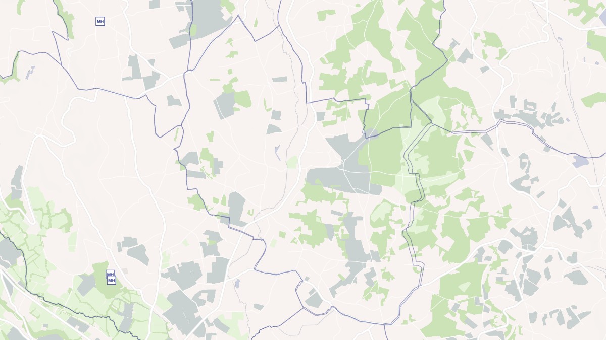 Aperçu cartographique de Chauffour-sur-Vell, centré sur la commune