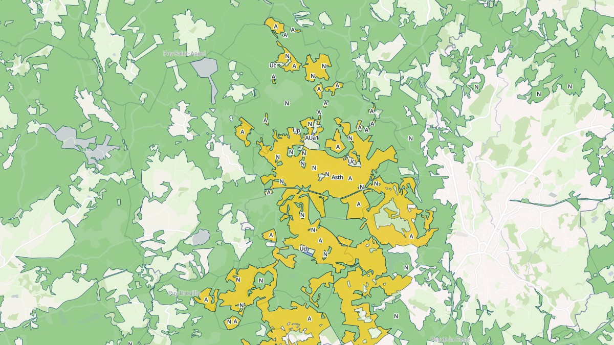 Aperçu cartographique de Chaveroche, centré sur la commune