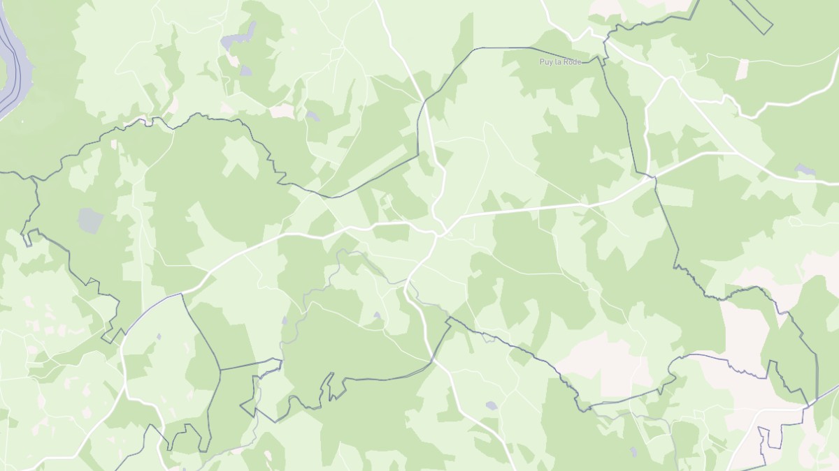 Aperçu cartographique de Darazac, centré sur la commune