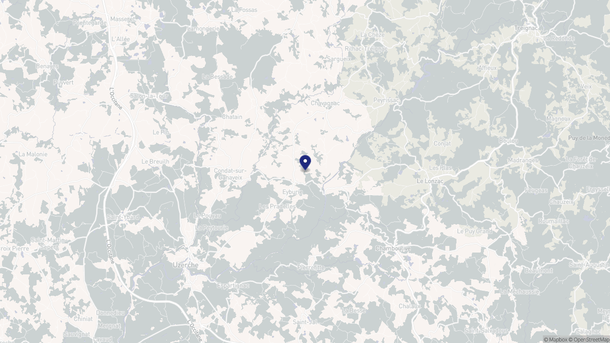 Aperçu cartographique de Eyburie, centré sur la commune