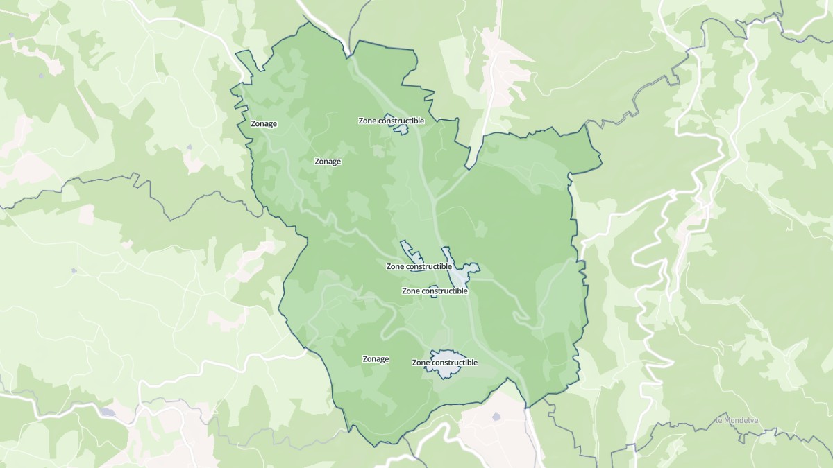 Aperçu cartographique de Forgès, centré sur la commune