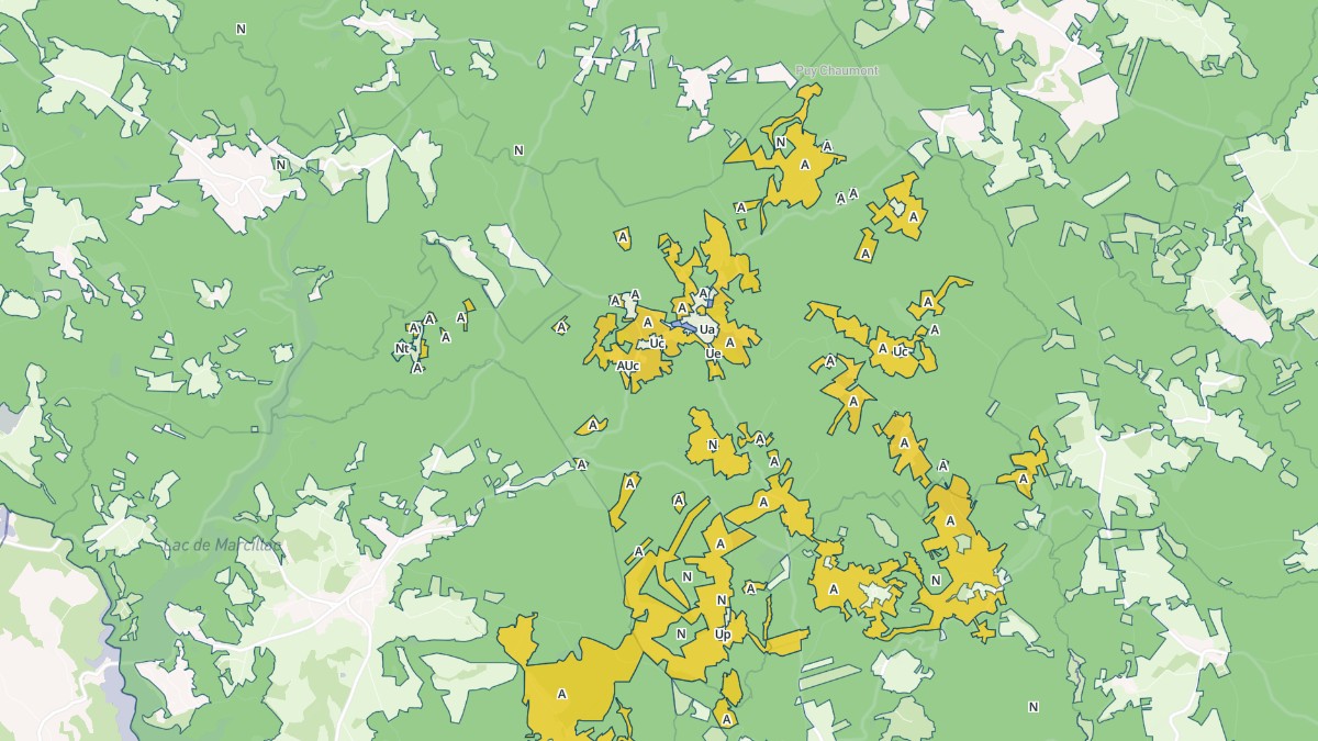 Aperçu cartographique de Lafage-sur-Sombre, centré sur la commune