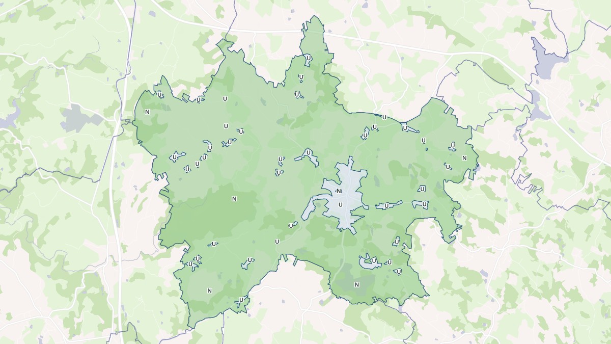 Aperçu cartographique de Lagraulière, centré sur la commune