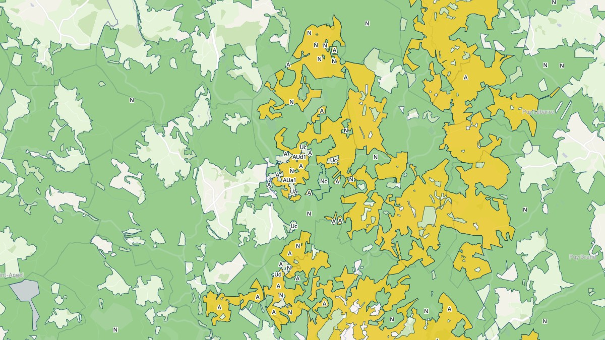 Aperçu cartographique de Lignareix, centré sur la commune