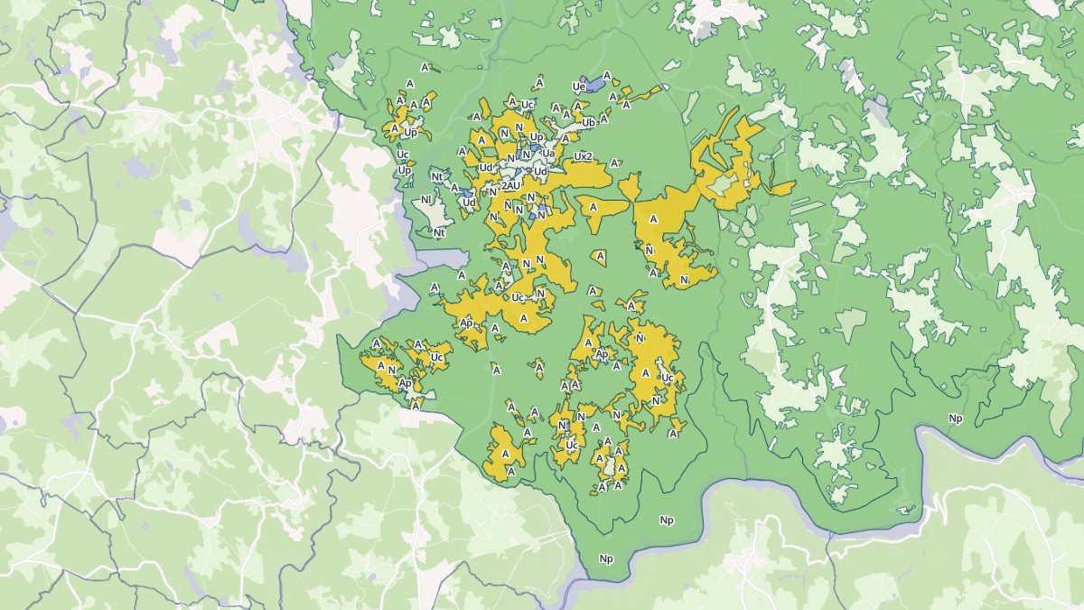 Aperçu cartographique de Marcillac-la-Croisille, centré sur la commune