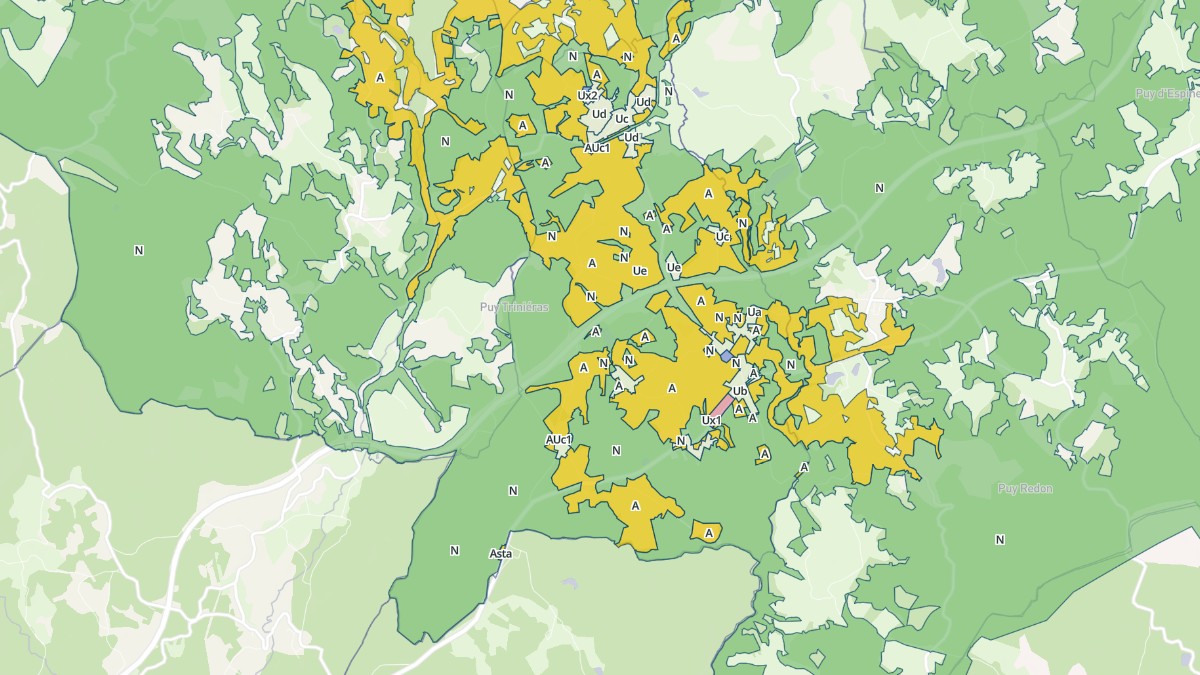 Aperçu cartographique de Maussac, centré sur la commune