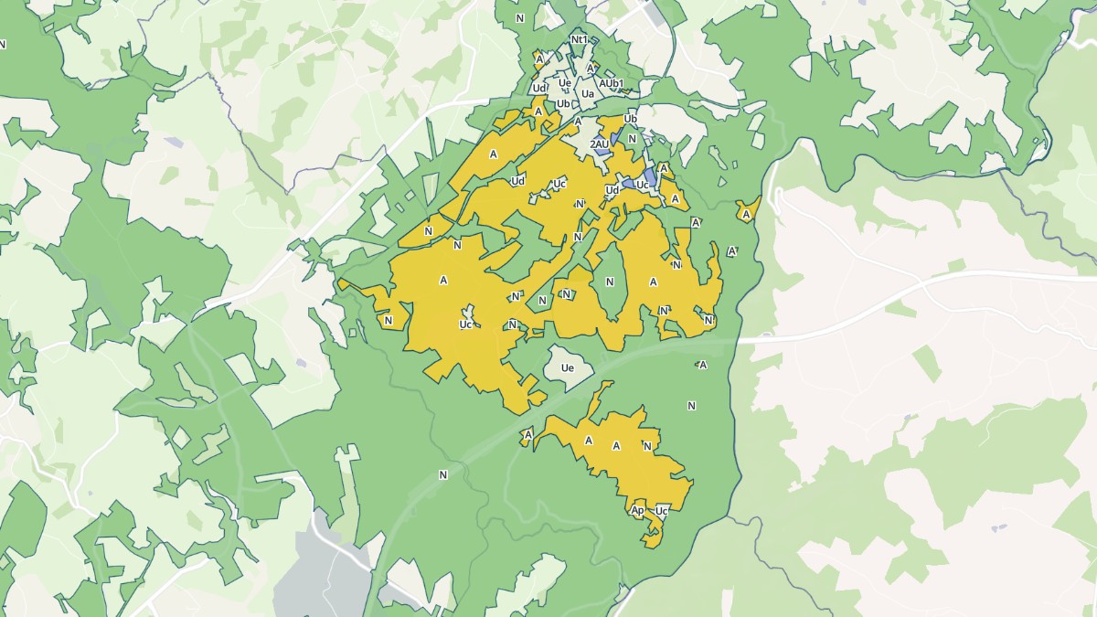 Aperçu cartographique de Merlines, centré sur la commune