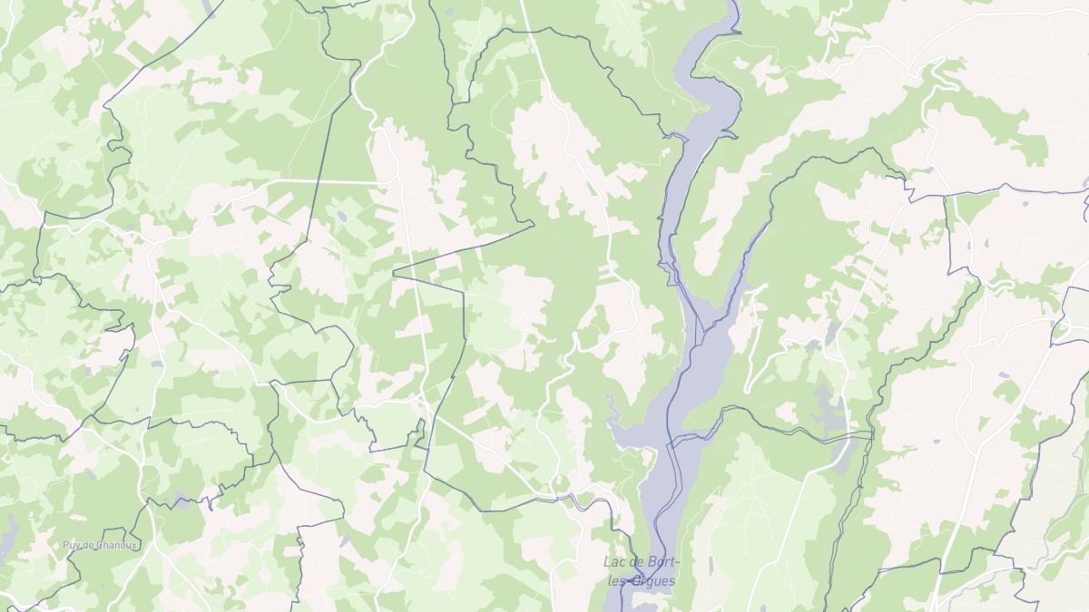 Aperçu cartographique de Monestier-Port-Dieu, centré sur la commune