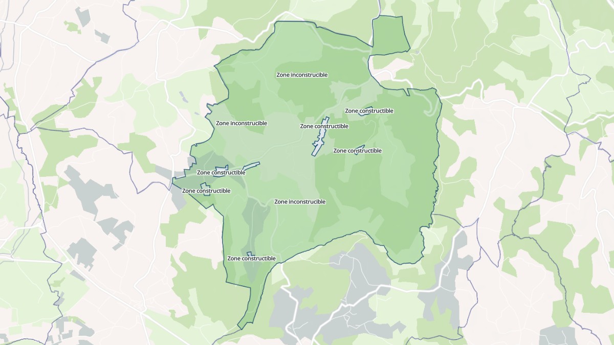 Aperçu cartographique de Queyssac-les-Vignes, centré sur la commune