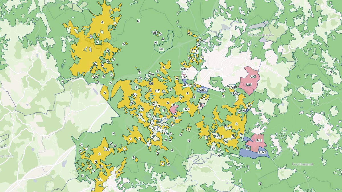 Aperçu cartographique de Rosiers-d'Égletons, centré sur la commune