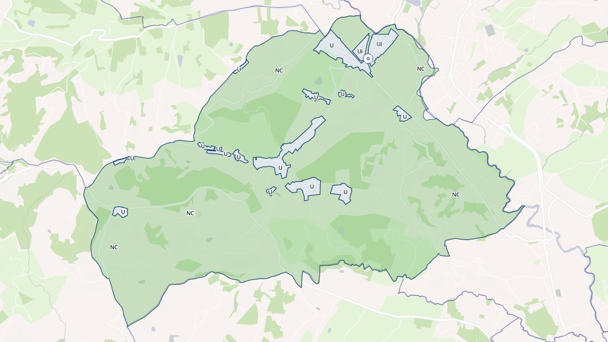 Aperçu cartographique de Saint-Aulaire, centré sur la commune