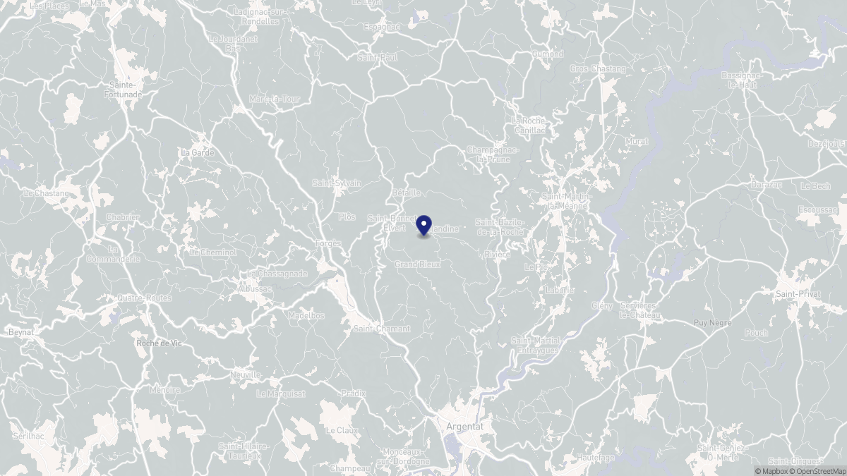 Aperçu cartographique de Saint-Bonnet-Elvert, centré sur la commune