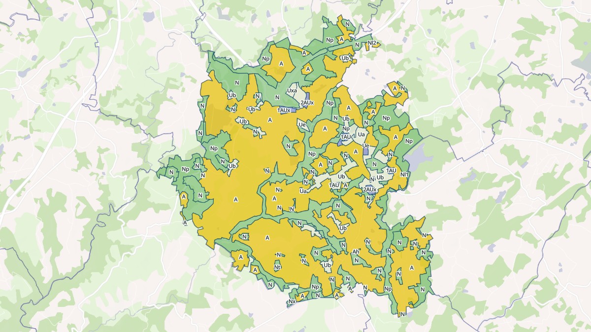 Aperçu cartographique de Saint-Germain-les-Vergnes, centré sur la commune