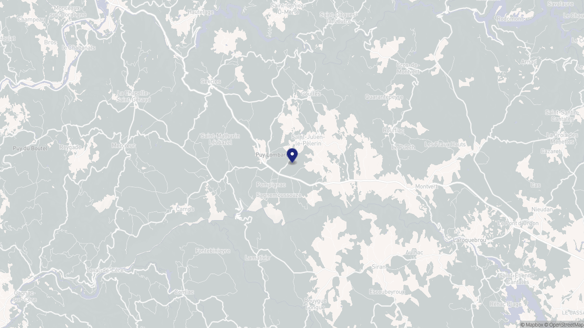 Aperçu cartographique de Saint-Julien-le-Pèlerin, centré sur la commune