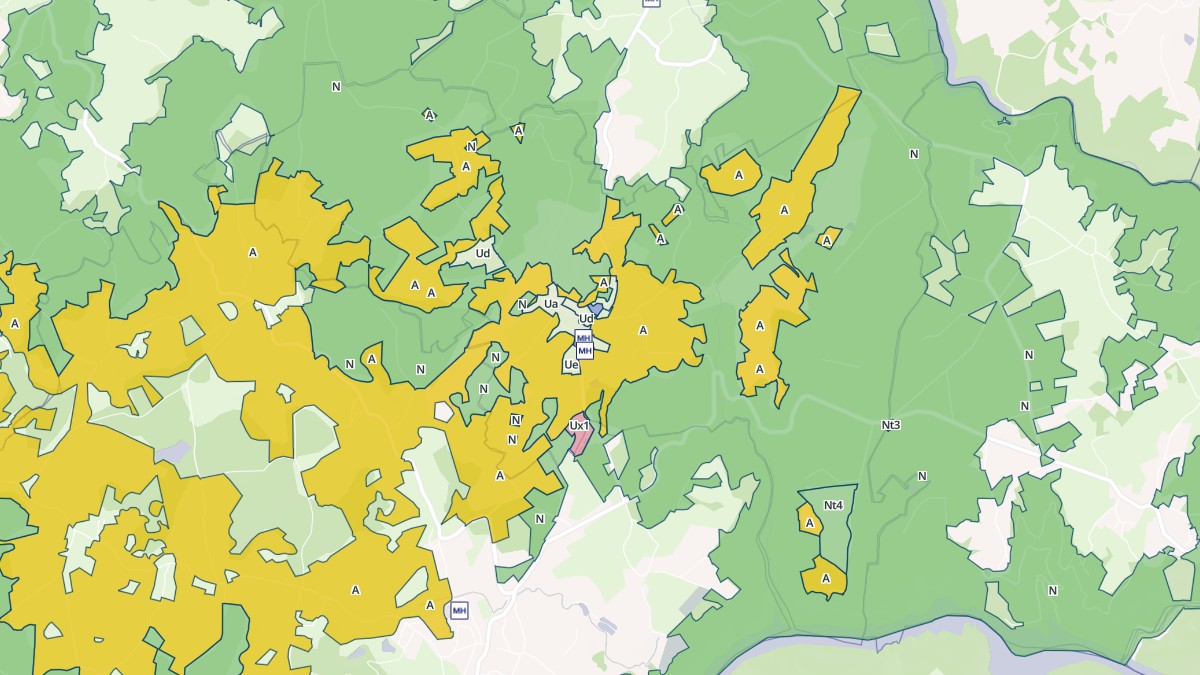 Aperçu cartographique de Sainte-Marie-Lapanouze, centré sur la commune
