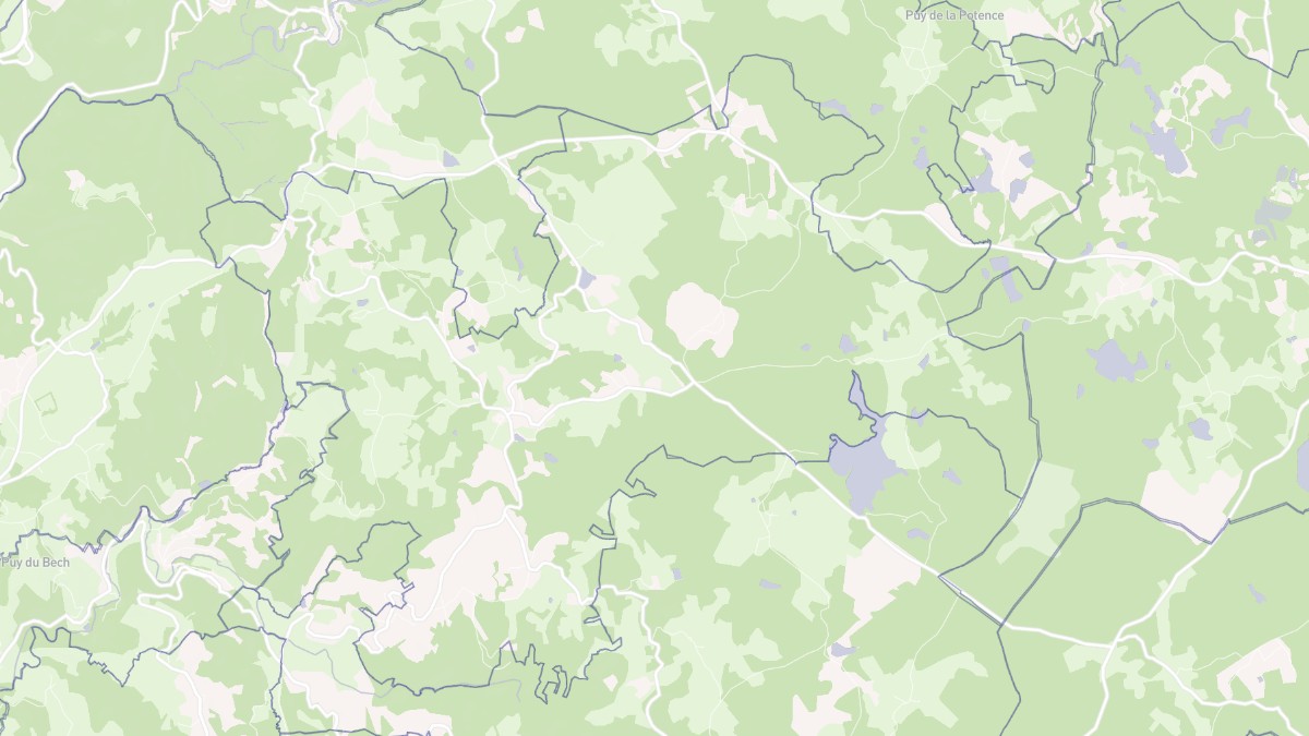 Aperçu cartographique de Saint-Martial-de-Gimel, centré sur la commune