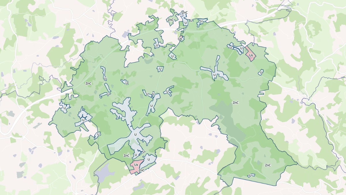 Aperçu cartographique de Saint-Mexant, centré sur la commune