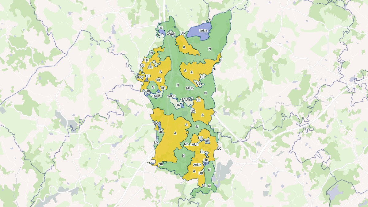Aperçu cartographique de Saint-Pardoux-l'Ortigier, centré sur la commune