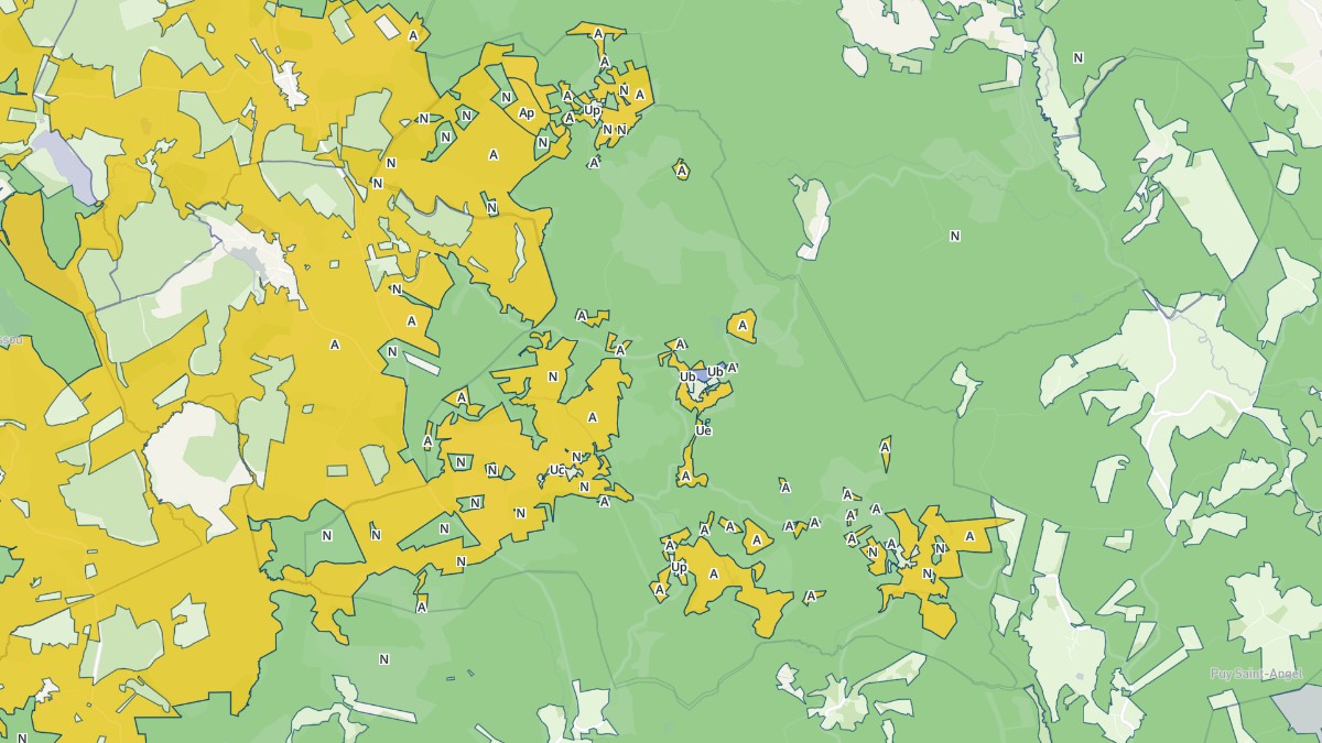 Aperçu cartographique de Saint-Sulpice-les-Bois, centré sur la commune