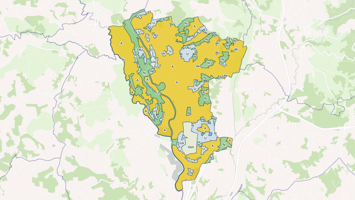 Aperçu cartographique de Saint-Viance, centré sur la commune