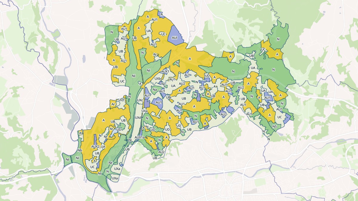 Aperçu cartographique de Ussac, centré sur la commune