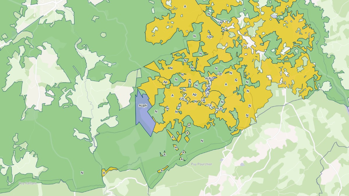 Aperçu cartographique de Valiergues, centré sur la commune