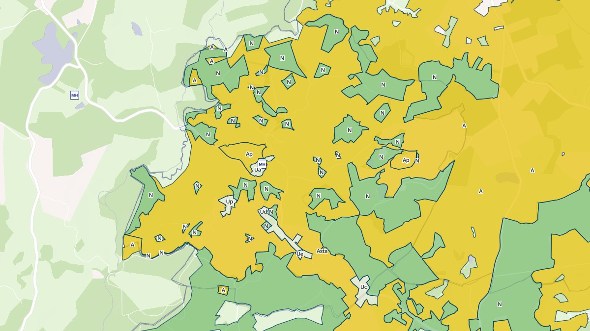 Aperçu cartographique de Veyrières, centré sur la commune