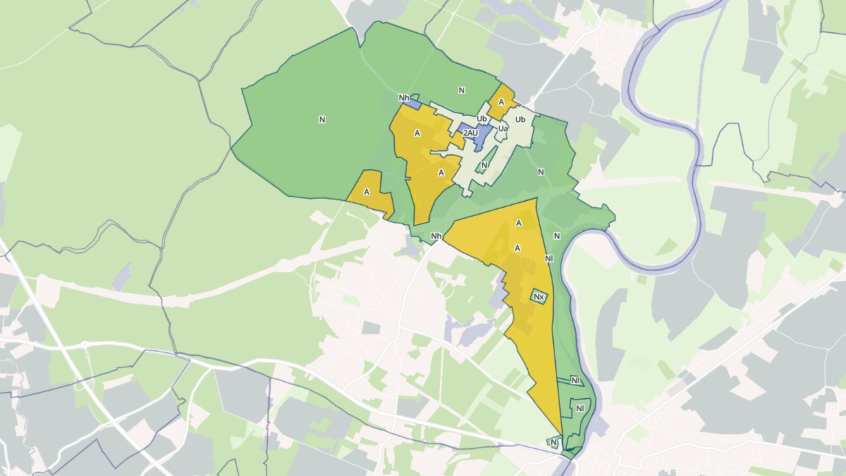 Aperçu cartographique de Athée, centré sur la commune