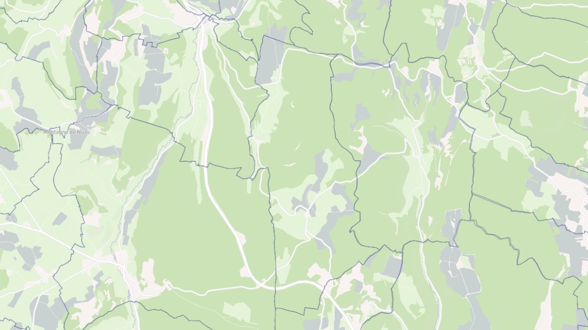 Aperçu cartographique de Aubaine, centré sur la commune