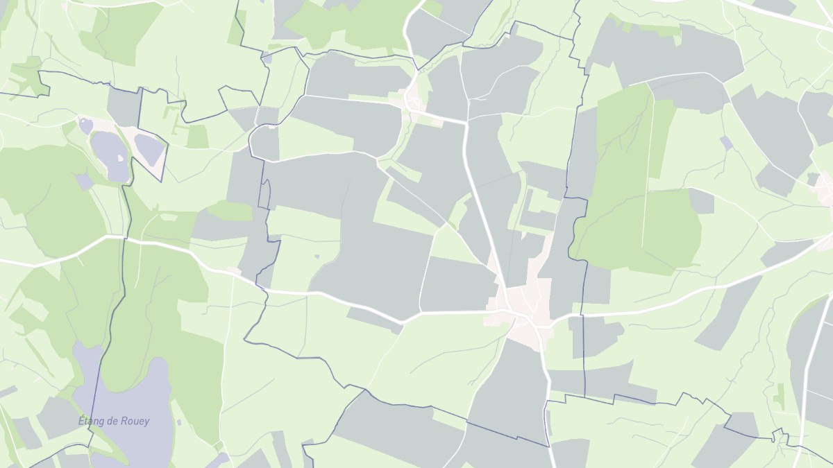 Aperçu cartographique de Bessey-la-Cour, centré sur la commune