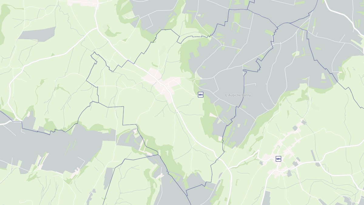 Aperçu cartographique de Beurey-Bauguay, centré sur la commune